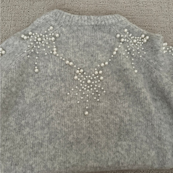 Zara Pearl Sweater Grey - Picture 2 of 4